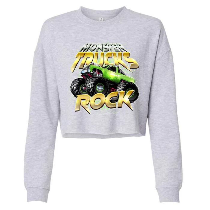 Monster Trucks Rock Cropped Pullover Crew