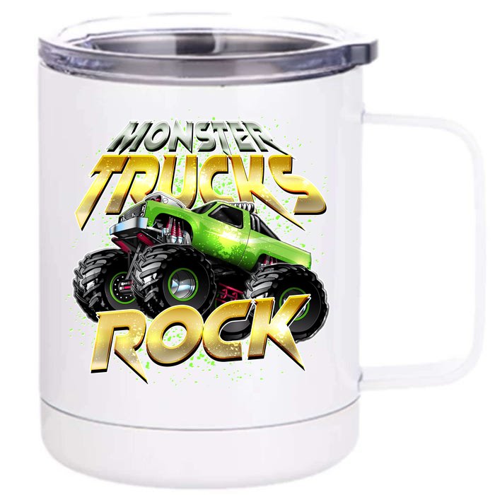 Monster Trucks Rock Front & Back 12oz Stainless Steel Tumbler Cup