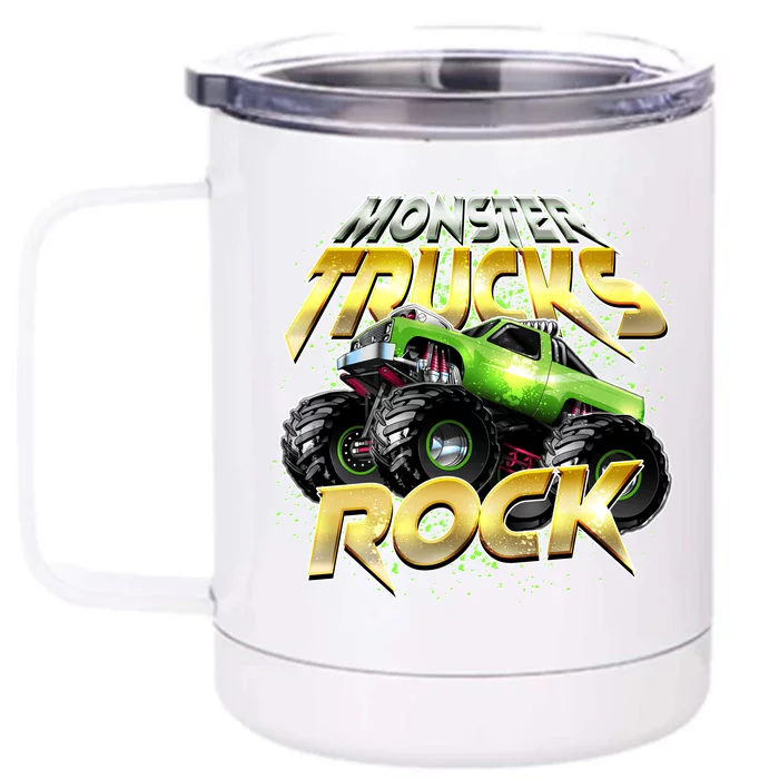 Monster Trucks Rock Front & Back 12oz Stainless Steel Tumbler Cup