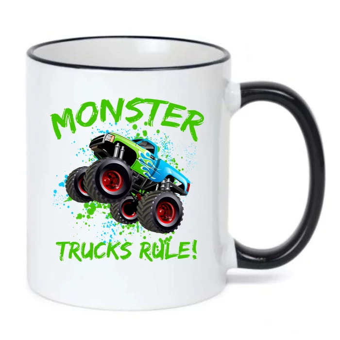 Monster Trucks Rule Black Color Changing Mug