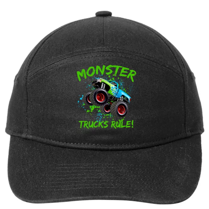 Monster Trucks Rule 7-Panel Snapback Hat