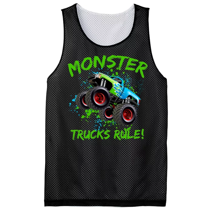 Monster Trucks Rule Mesh Reversible Basketball Jersey Tank