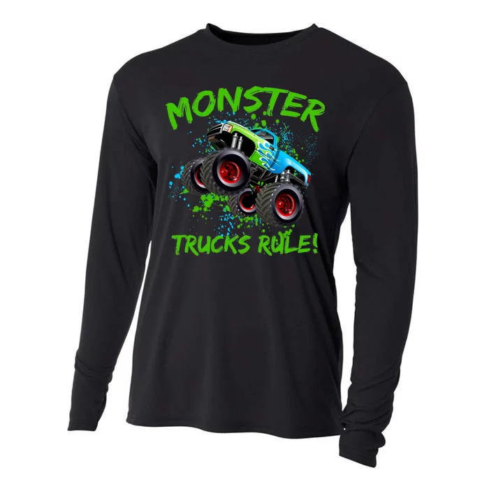 Monster Trucks Rule Cooling Performance Long Sleeve Crew