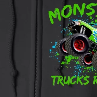 Monster Trucks Rule Full Zip Hoodie