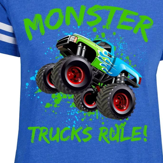 Monster Trucks Rule Enza Ladies Jersey Football T-Shirt