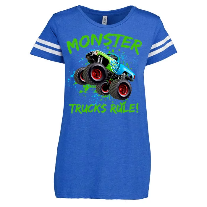 Monster Trucks Rule Enza Ladies Jersey Football T-Shirt