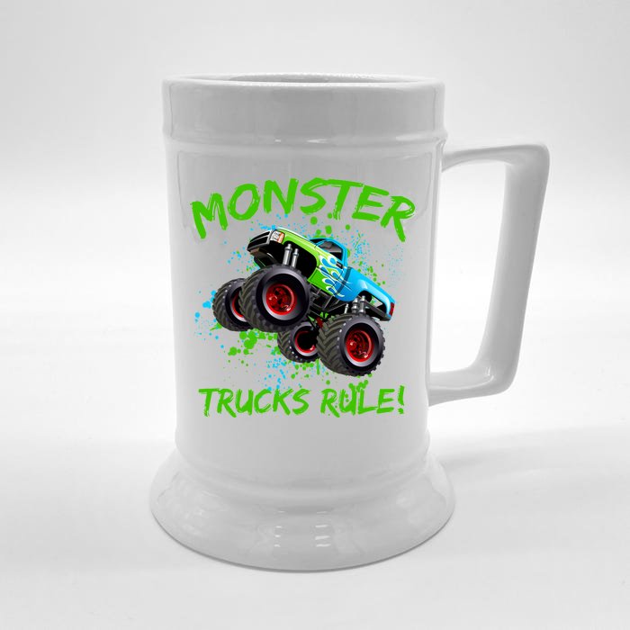 Monster Trucks Rule Front & Back Beer Stein