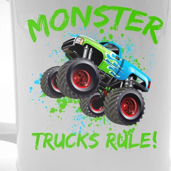 Monster Trucks Rule Front & Back Beer Stein