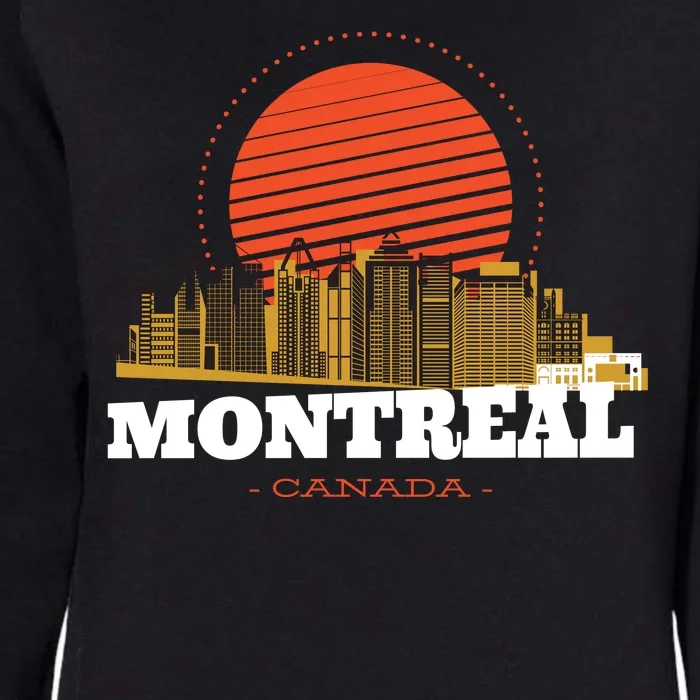 Montreal Canada Skyline Womens California Wash Sweatshirt