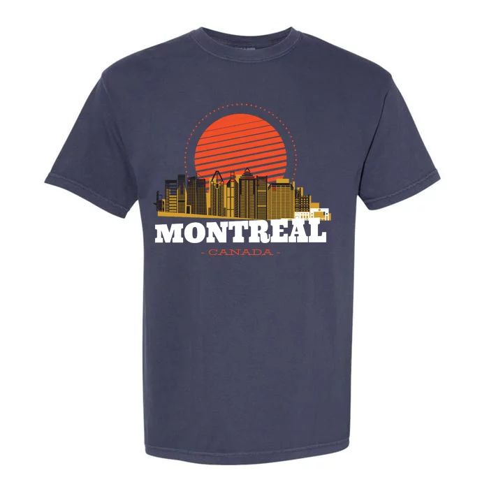 Montreal Canada Skyline Garment-Dyed Heavyweight T-Shirt