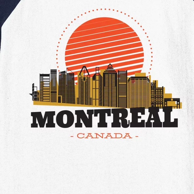 Montreal Canada Skyline Baseball Sleeve Shirt