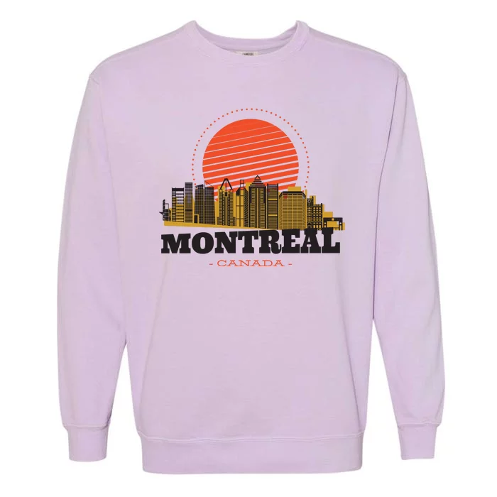 Montreal Canada Skyline Garment-Dyed Sweatshirt