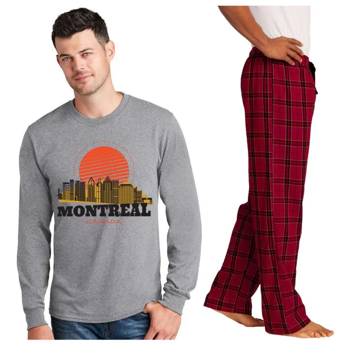 Montreal Canada Skyline Long Sleeve Pajama Set