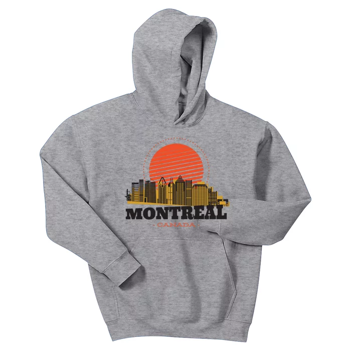 Montreal Canada Skyline Kids Hoodie