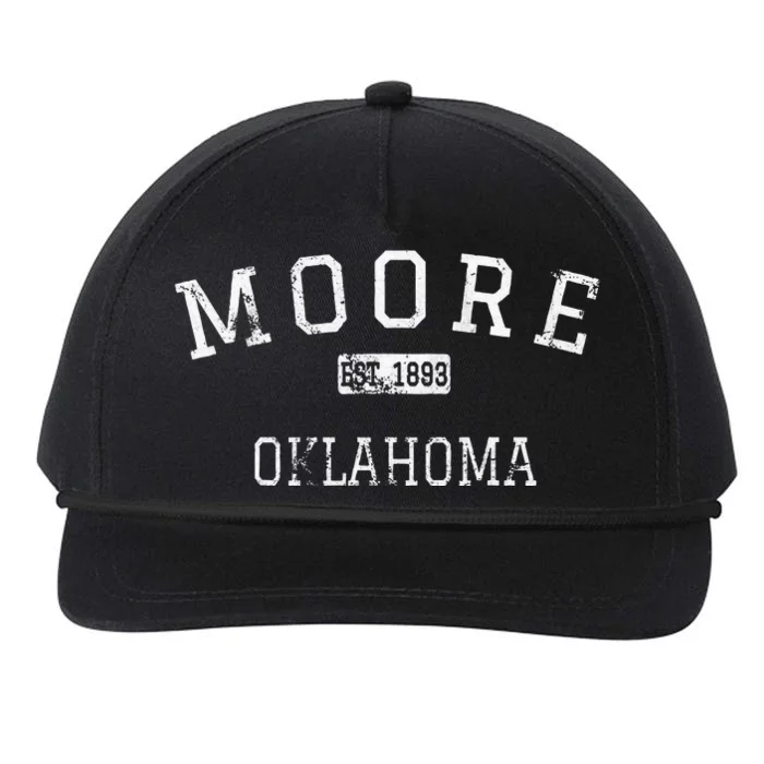 Moore Oklahoma OK Vintage Snapback Five-Panel Rope Hat