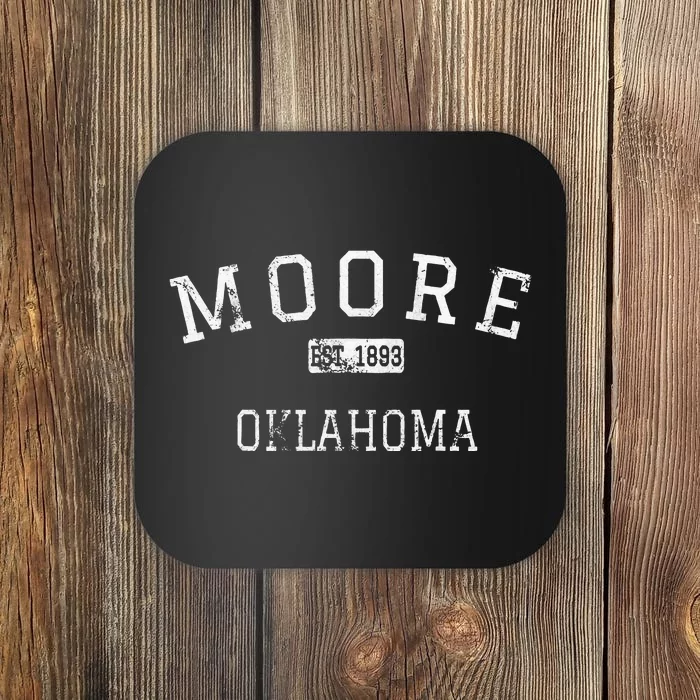 Moore Oklahoma OK Vintage Coaster