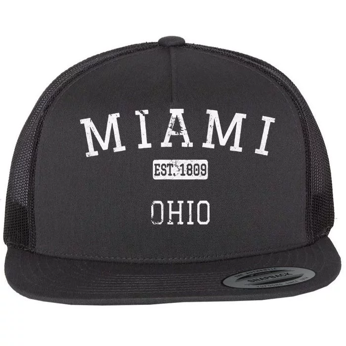 Miami Ohio OH Vintage Flat Bill Trucker Hat