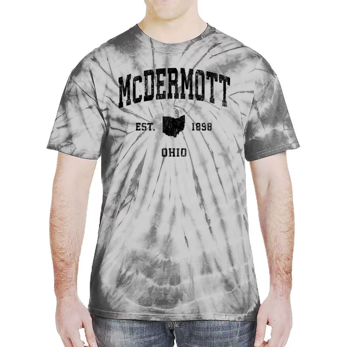 Mcdermott Ohio Oh Vintage Established Athletic Sports Design Tie-Dye T-Shirt