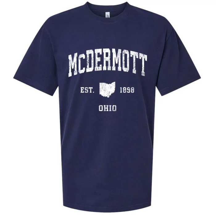 Mcdermott Ohio Oh Vintage Established Athletic Sports Design Sueded Cloud Jersey T-Shirt