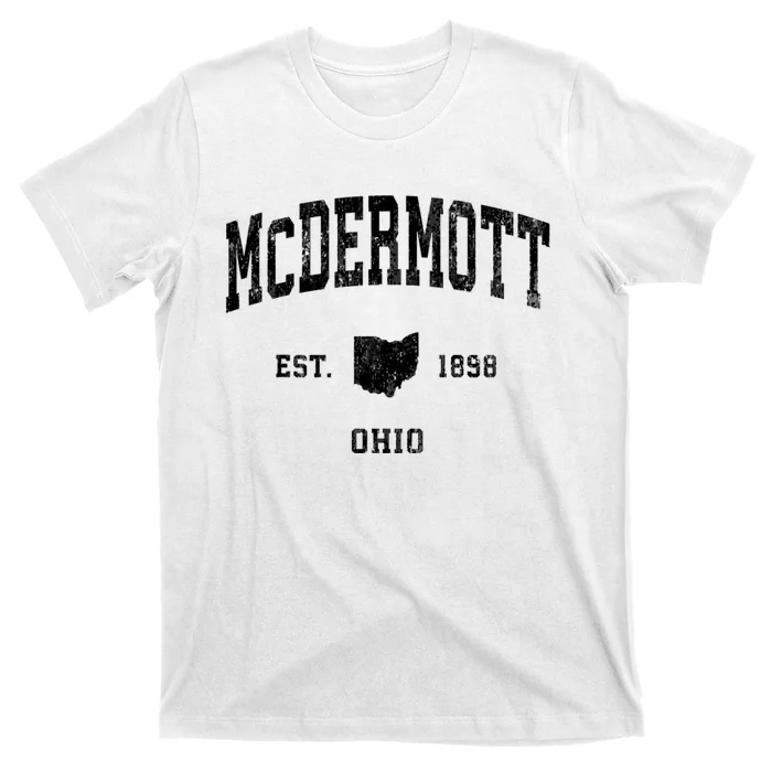 Mcdermott Ohio Oh Vintage Established Athletic Sports Design T-Shirt