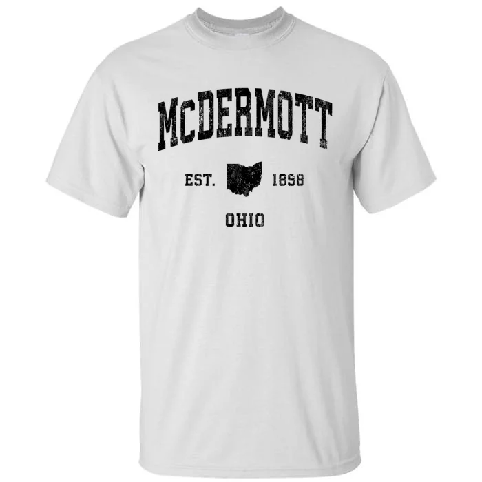 Mcdermott Ohio Oh Vintage Established Athletic Sports Design Tall T-Shirt