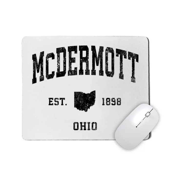 Mcdermott Ohio Oh Vintage Established Athletic Sports Design Mousepad