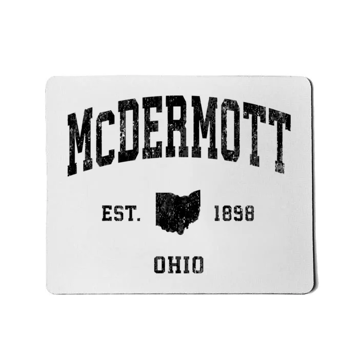 Mcdermott Ohio Oh Vintage Established Athletic Sports Design Mousepad