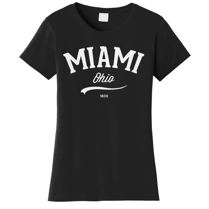 Miami Ohio Oh Vintage Retro Athletic Sports Style Women's T-Shirt