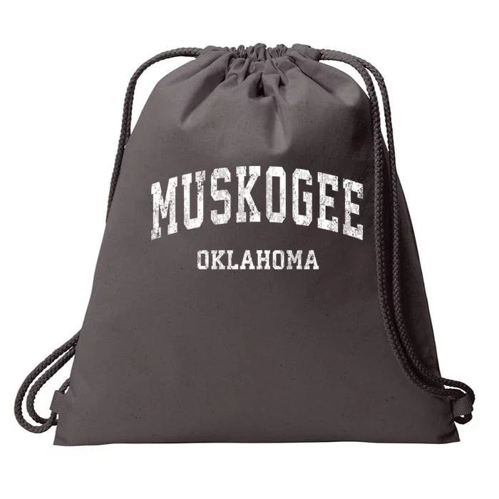 Muskogee Oklahoma Ok Vintage Varsity Sports Drawstring Bag