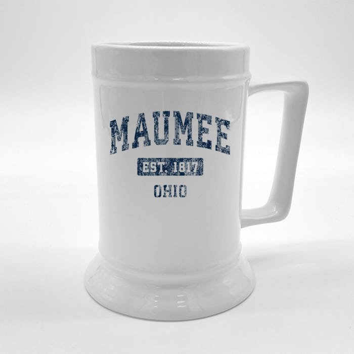 Maumee Ohio OH Vintage Sports Design Front & Back Beer Stein