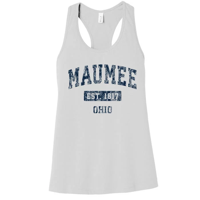 Maumee Ohio OH Vintage Sports Design Women's Racerback Tank