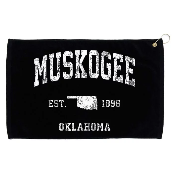 Muskogee Oklahoma OK Vintage Athletic Sports Grommeted Golf Towel