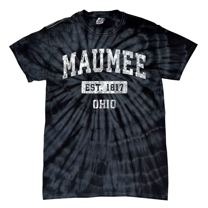 Maumee Ohio Oh Vintage Sports Tie-Dye T-Shirt