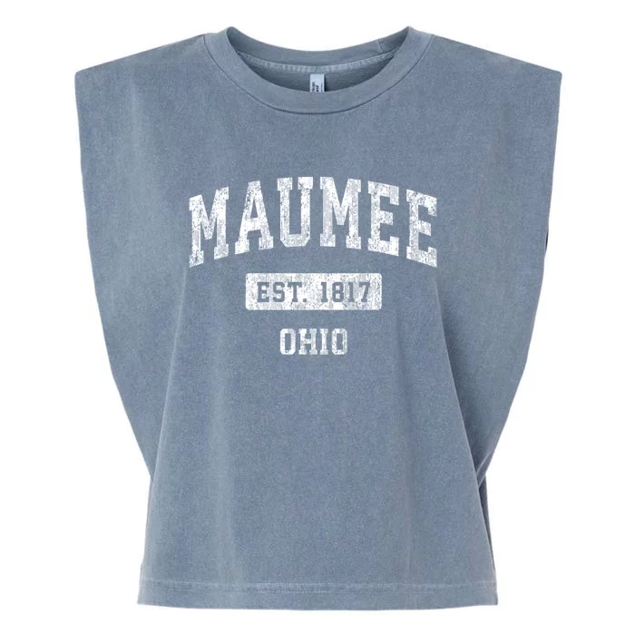 Maumee Ohio Oh Vintage Sports Garment-Dyed Women's Muscle Tee