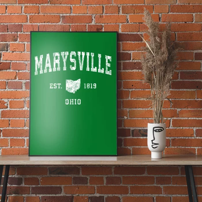 Marysville Ohio Oh Vintage Sports Poster