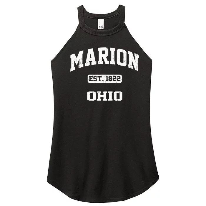 Marion Ohio OH Vintage State Athletic Style Women’s Perfect Tri Rocker Tank