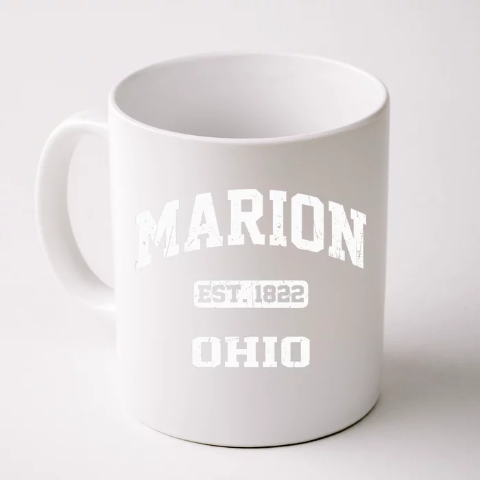 Marion Ohio OH Vintage State Athletic Style Front & Back Coffee Mug