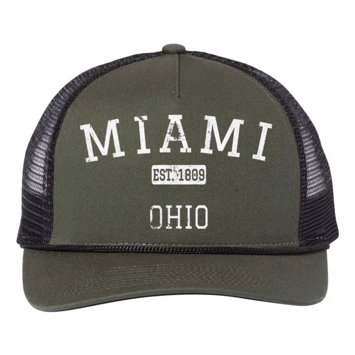 Miami Ohio Oh Vintage Retro Rope Trucker Hat Cap