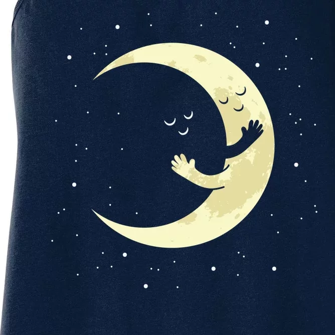 Moon Hug Sky Filled With Stars Women's Racerback Tank