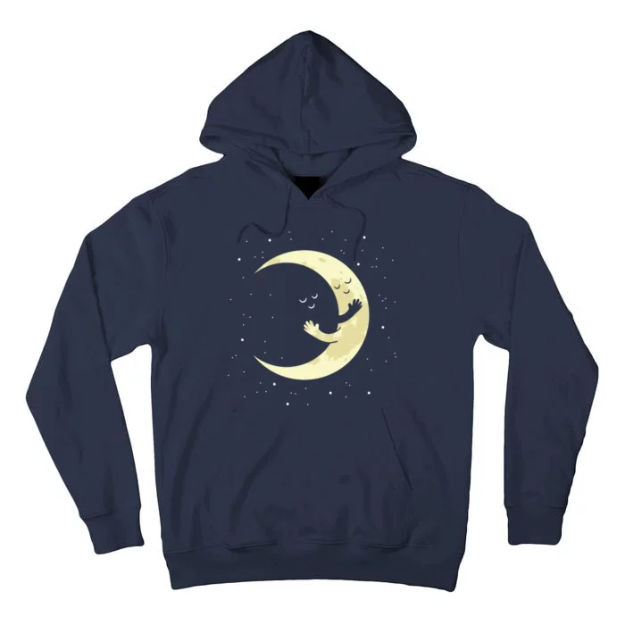 Moon Hug Sky Filled With Stars Tall Hoodie