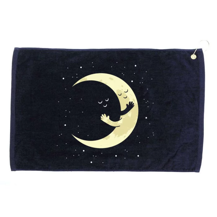 Moon Hug Sky Filled With Stars Grommeted Golf Towel