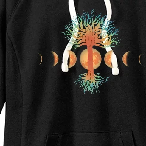 Moon Phases Tree Of Life Women's Fleece Hoodie