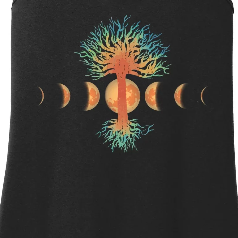 Moon Phases Tree Of Life Ladies Essential Tank