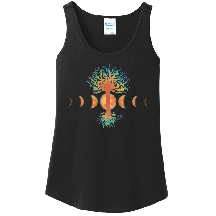 Moon Phases Tree Of Life Ladies Essential Tank