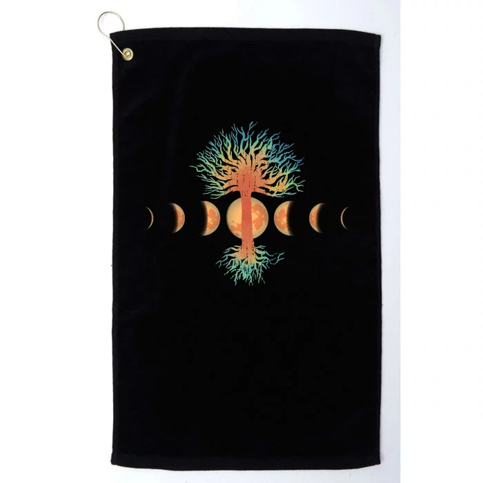 Moon Phases Tree Of Life Platinum Collection Golf Towel