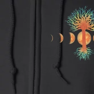 Moon Phases Tree Of Life Full Zip Hoodie