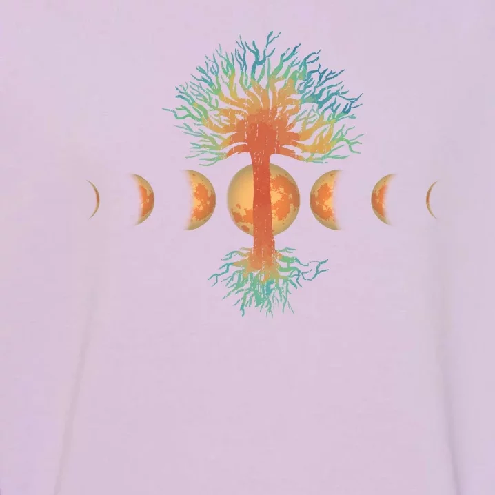 Moon Phases Tree Of Life Garment-Dyed Sweatshirt