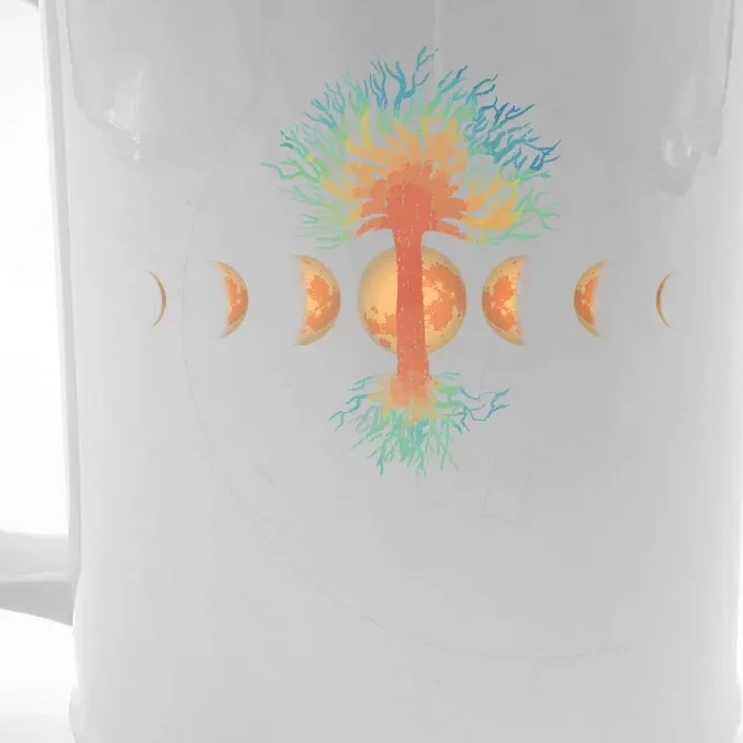 Moon Phases Tree Of Life Front & Back Beer Stein