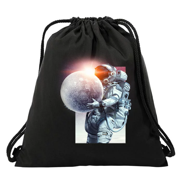 Moon Play Graphic Drawstring Bag