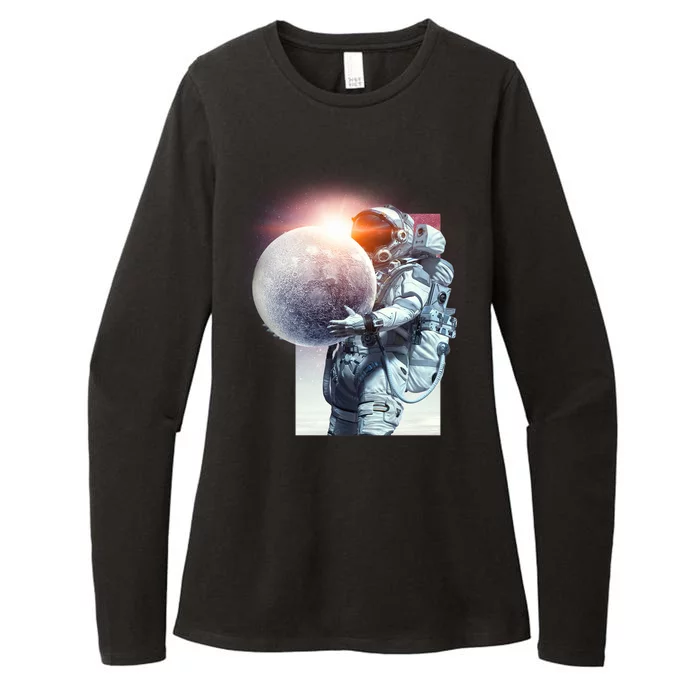 Moon Play Graphic Womens CVC Long Sleeve Shirt